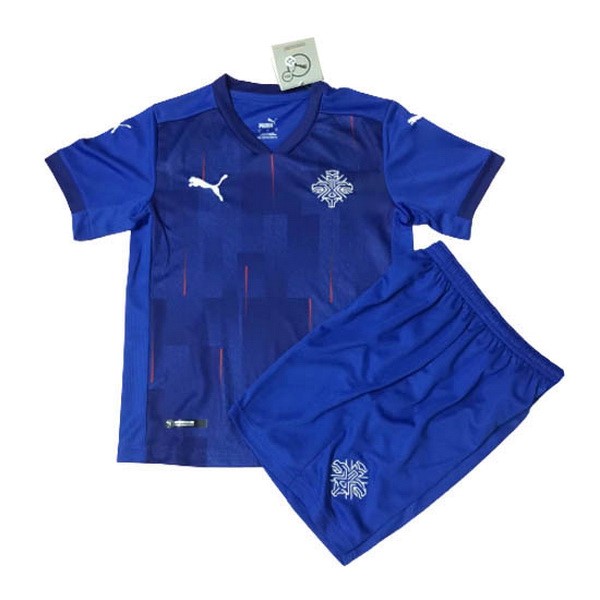 Maillot Football Islande Domicile Enfant 2020 Bleu